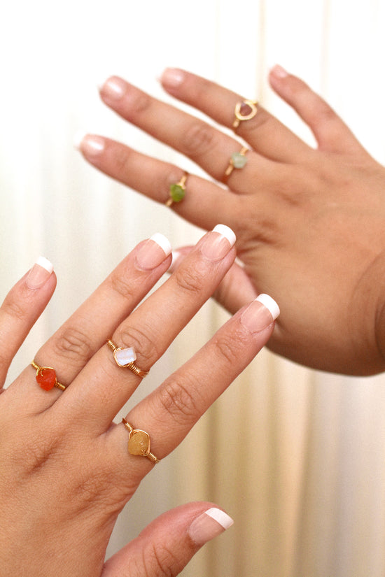 Raw Crystal Rings - 14 Crystal Options Available!