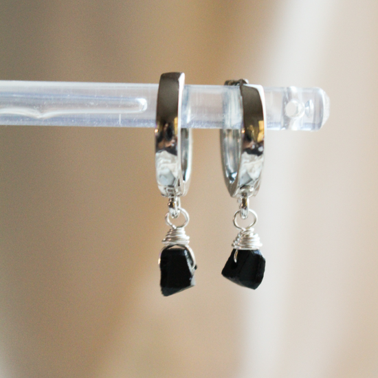 Lil Huggies: Silver (Multiple Crystal Options!)