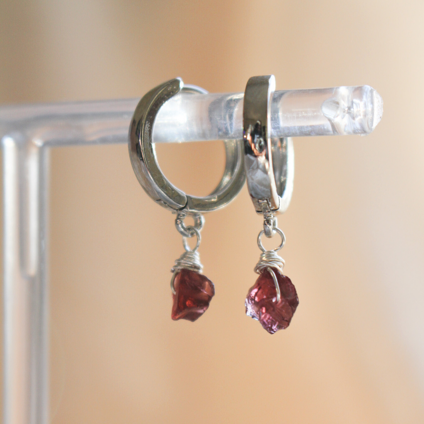 Lil Huggies: Silver (Multiple Crystal Options!)